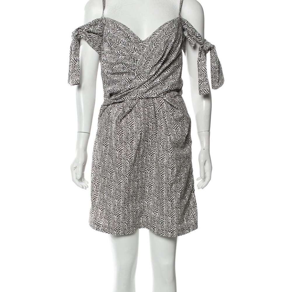Stylish EDUN Black and White Off-Shoulder Dress
